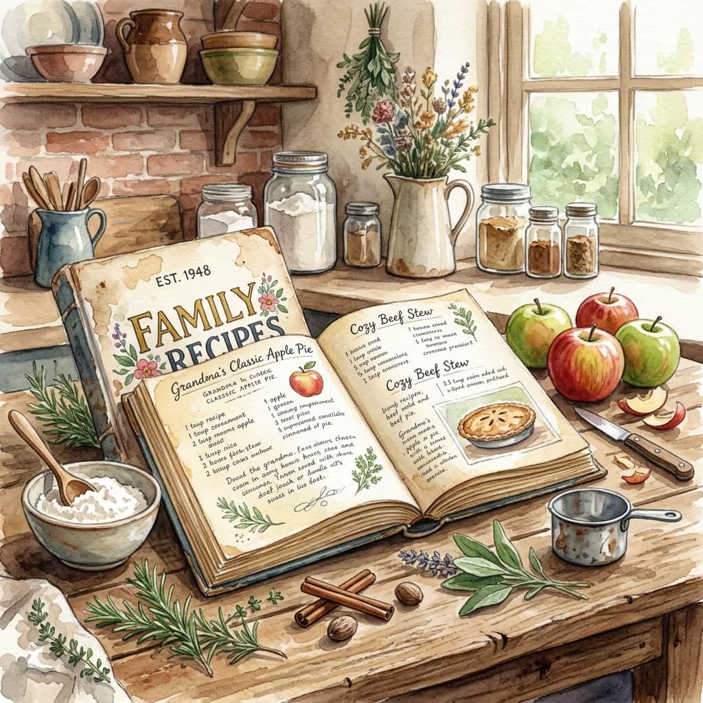 AI for Family Memory Books: How to Turn Old Family Recipes & Stories into Illustrated Keepsake Cookbooks with ChatGPT and Midjourney